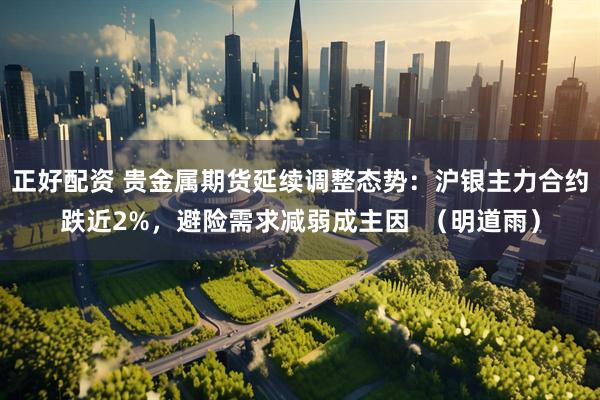 正好配资 贵金属期货延续调整态势：沪银主力合约跌近2%，避险需求减弱成主因  （明道雨）